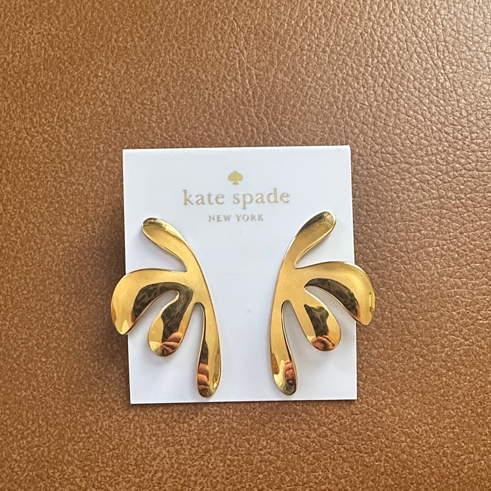 Kate Spade Gold Abstract Earrings